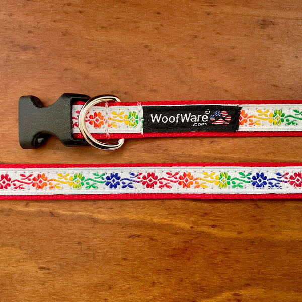 Rainbow Flowers - White