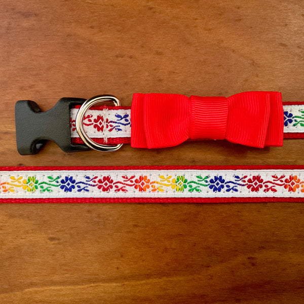 Rainbow Flowers - White